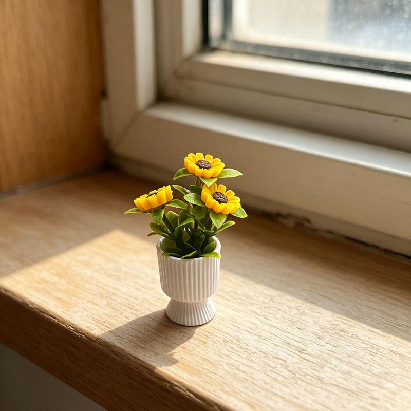 Plant Pot - { # } Miniatur-Sonnenblumen-Topfpflanze als Dekoration,